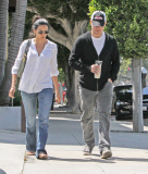 Lovely couple Matt Damon and Luciana Barroso visit the florist