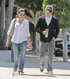 Lovely couple Matt Damon and Luciana Barroso visit the florist