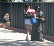 Semi-Exclusive... Demi Moore Receives Flowers From Her Girls On Mother's Day 