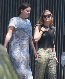 Semi-Exclusive... Demi Moore Receives Flowers From Her Girls On Mother's Day 