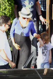 Christina Aguilera enjoys a Mother's Day brunch with her boys