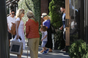 Christina Aguilera enjoys a Mother's Day brunch with her boys