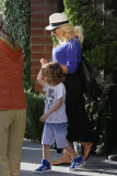Christina Aguilera enjoys a Mother's Day brunch with her boys