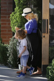 Christina Aguilera enjoys a Mother's Day brunch with her boys
