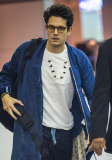 Exclusive... John Mayer Arriving On A Flight In New York City 