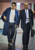 Exclusive... John Mayer Arriving On A Flight In New York City 
