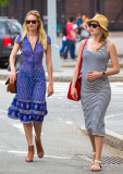 Victoria's Secret Angels Candice Swanepoel and Doutzen Kroes share a laugh in NYC