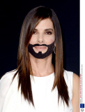 Sandra Bullock with Conchita Wurst beard