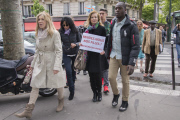 Demonstration for the release of the Nigerian schoolgirls held hostage at the Trocadero