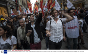 Demonstration following mine disaster, Istanbul, Turkey - 14 May 2014