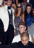 Justin Bieber leaving a night club in Cannes with Paris Hilton