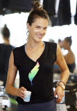 PREMIUM EXCL Alessandra Ambrosio loves her workout NO MAKE UP