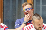 DFB-Pokal: Bayern München feiert Pokalsieg auf dem Marienplatz in München 