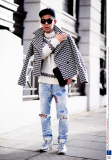 Street Style, London Collections: Men, Autumn Winter 2014, London, Britain - 08 Jan 2014