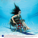 Sue Austin will perform swimming pool acrobatics in the world's first underwater wheelchair, London, Britain - 30 Aug 2012
