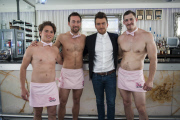 Butlers in the buff serve charity and give 10 per cent of its takings to breast cancer research
