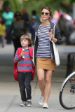 Keri Russell treats her son River to ice cream