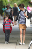 Keri Russell treats her son River to ice cream