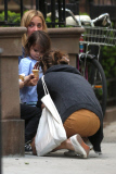 Keri Russell treats her son River to ice cream