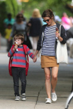Keri Russell treats her son River to ice cream