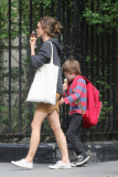 Keri Russell treats her son River to ice cream