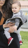 Jordana Brewster and son Julian hit the park