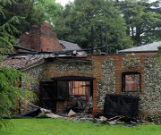 Home of Claudia Schiffer damaged by fire, Lawshall, Suffolk, Britain - 27 May 2014