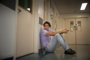 New fathers photographed on day of baby's birth, Chelsea and Westminster hospital, London, Britain - May 2014