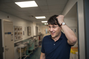 New fathers photographed on day of baby's birth, Chelsea and Westminster hospital, London, Britain - May 2014
