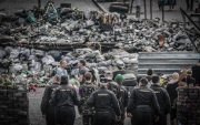 Donbas Batallion recruiting EuroMaidan activists as fighters for 'counter-terrorism' in the east, Kiev, Ukraine - 01 Jun 2014