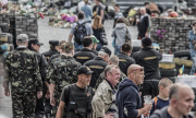 Donbas Batallion recruiting EuroMaidan activists as fighters for 'counter-terrorism' in the east, Kiev, Ukraine - 01 Jun 2014