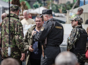 Donbas Batallion recruiting EuroMaidan activists as fighters for 'counter-terrorism' in the east, Kiev, Ukraine - 01 Jun 2014