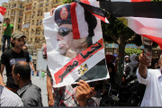 Egyptian supporters of Abdel Fattah al-Sisi celebrate in Tahrir square, Cairo, Egypt - 29 May 2014