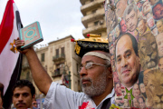 Egyptian supporters of Abdel Fattah al-Sisi celebrate in Tahrir square, Cairo, Egypt - 29 May 2014