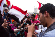 Egyptian supporters of Abdel Fattah al-Sisi celebrate in Tahrir square, Cairo, Egypt - 29 May 2014