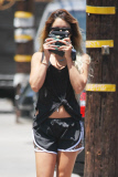Vanessa Hudgens and her sister get shy after Pilates