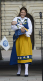 Princess MADELEINE of Sweden and CHRIS O'NEILL present their baby girl LEONORE on Sweden's National Day