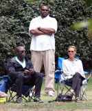 Heidi Klum and Seal share a friendly Kiss at their children's soccer game