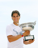 Rafael Nadal at the Trodero after his victory at the French Open