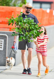 Hugh Jackman & Daughter Ava Walk Their Dog In NYC 