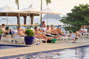 *EXCLUISVE* Steven Gerrard and his team mates soak up the Brazilian Sun!
