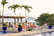 *EXCLUISVE* Steven Gerrard and his team mates soak up the Brazilian Sun!