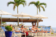 *EXCLUISVE* Steven Gerrard and his team mates soak up the Brazilian Sun!