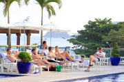 *EXCLUISVE* Steven Gerrard and his team mates soak up the Brazilian Sun!