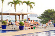 *EXCLUISVE* Steven Gerrard and his team mates soak up the Brazilian Sun!
