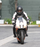 Bradley Cooper Rides Off After The Gym 