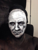 Make up artist transforms herself into famous faces, London Britain, June 2014