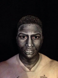 Make up artist transforms herself into famous faces, London Britain, June 2014