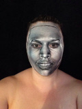 Make up artist transforms herself into famous faces, London Britain, June 2014