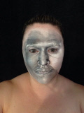 Make up artist transforms herself into famous faces, London Britain, June 2014